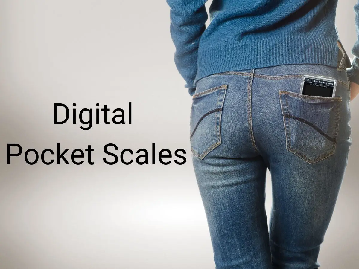 digital pocket scale in pocket